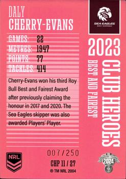 2024 NRL Traders Titanium - Club Heroes Pink #CHP11 Daly Cherry-Evans Back